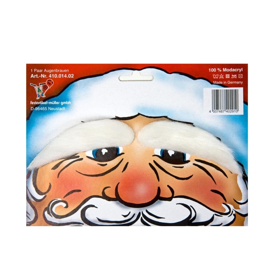 Augenbrauen weiß für Weihnachtsmann Kostüm