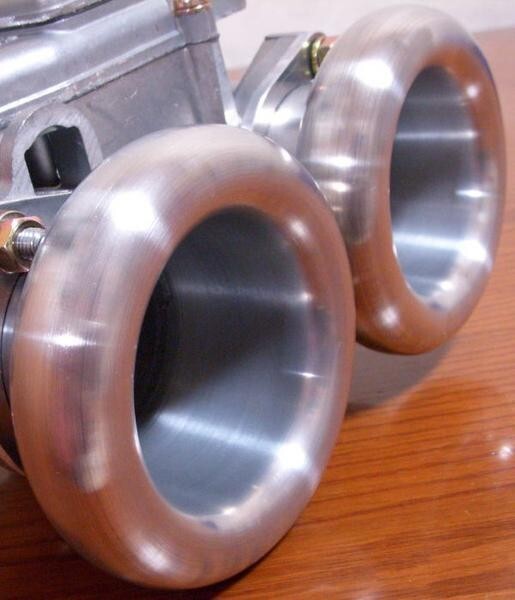 2 Pcs Set Weber Solex Side Draft Carburetor Air Aluminum Curl
