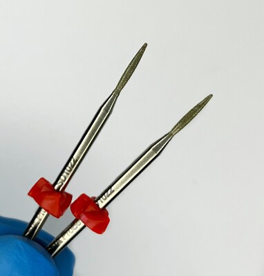 Nagel Bohrer Diamant fein Flamme Nagelhaut sauber Maniküre 1,2 mm rot sichere Spitze 1 Stück