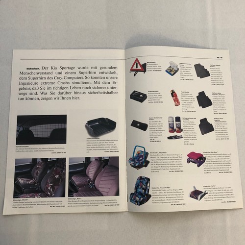Kia Sportage Sales Brochure Catalog 1994 1995 GERMAN Market - Picture 4 of 9
