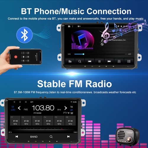 9'' For VW Bora 2006-2015 Car Radio Stereo Head Unit CarPlay Android Auto GPS BT - Picture 10 of 20