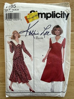 Simplicity Kathie Lee For Plaza South Pattern 9185 Misses  2-piece Dress 18-22