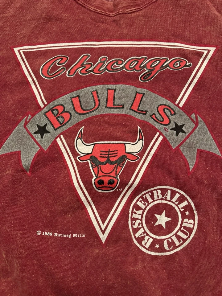 Chicago Bulls 1989 Vintage Nutmeg Acid Wash Crewneck Fits Like Medium/Large - Image 4 of 4