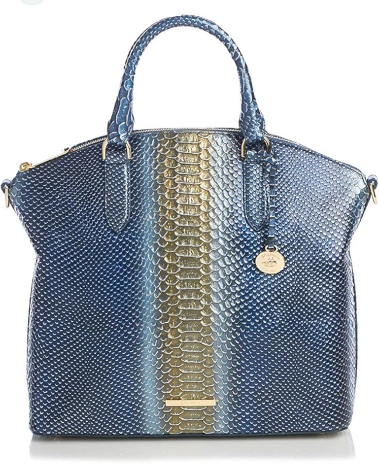 Bolso/ Bandolera Brahmin Grande Cuero Duxbury Serenity Meridian Azul Nuevo con Etiquetas Foto 3 de 4