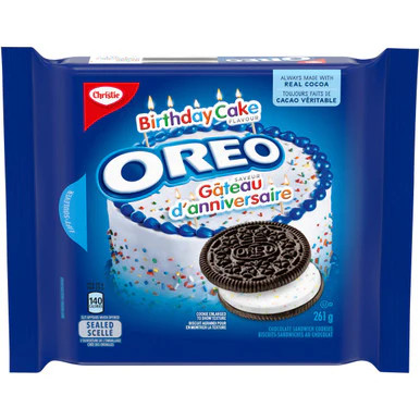 Christie, Oreo Birthday Cake Flavour Cookies, 261g/9.2 oz