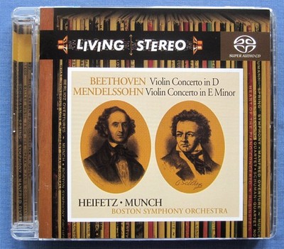 HEIFETZ BEETHOVEN MENDELSSOHN Violin Concertos MUNCH RCA Super Audio SACD Hybrid