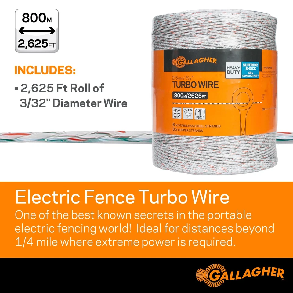 Cable Turbo 9 Hilos Eléctrico Cerca Cable | 40x Conductividad para Larga Distancia... Foto 2 de 4