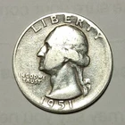 1951-S Washington Quarter 25C Silver 0.900 Fine Business Strike KM#164