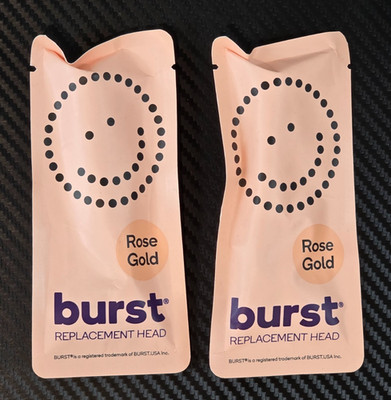 Burst Electric Toothbrush Replacement Heads Rose Gold, Set of 2