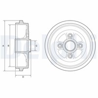 2X Bremstrommel Delphi BF574 FüR Note Micra E12 Nissan 4 K13K K13KK DIG LPG Dci