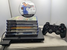 Sony PlayStation 2 PS2 Slim Console Bundle Tested, Working, 7 Games & Controller