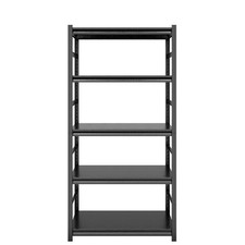 Black 5-Tier Heavy-Duty Metal Solid Garage Storage Shelving (31.5 in. Wx63 in. H