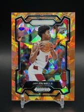 Jaylen Wells 2024 Panini Prizm Draft Picks Orange Ice RC Washington State