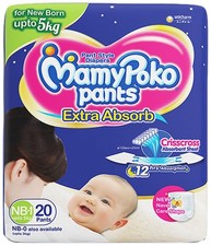 Pants Extra Absorb Diapers, New Born Pack of 18