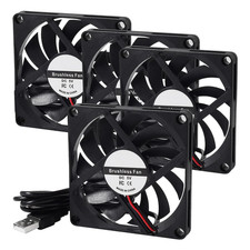 4pcs 8010 USB Cooling Fan 5V 0.27A 80x80x10mm Brushless DC Heat Sink Cooler for