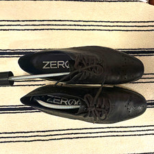 Zerogrand Men's Black Leather Wingtip Brogue Lace-Up Oxford Dress Shoes