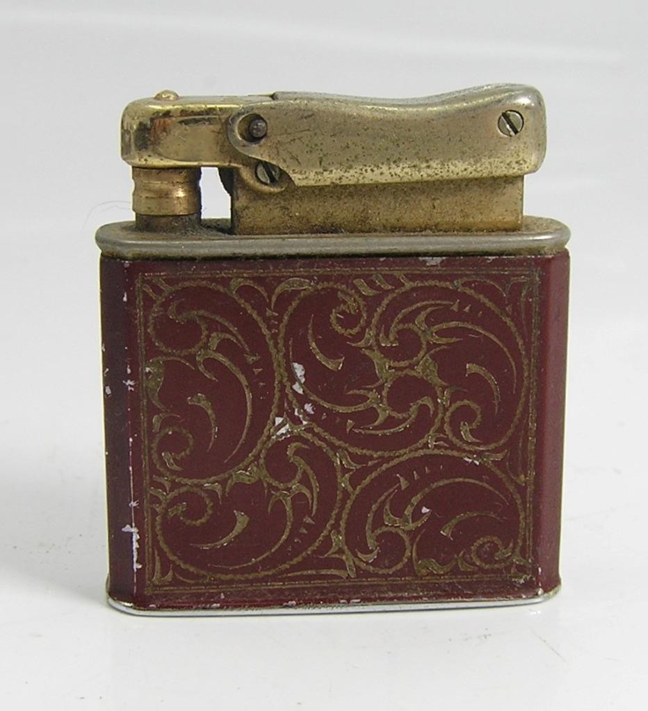 VINTAGE COLIBRI BY KREISLER RED PAINTED METAL LIGHTER-GOOD-WEAR-UNTESTED