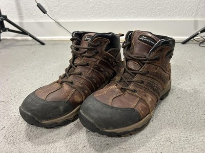 Wellco Boots Mens Size 9 Brown Leather Waterproof Hiking Trail Outdoor Shoes
