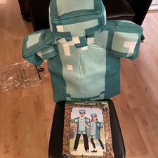 Disguise Minecraft Armor Child Costume Size M7-8 Headpiece  Top good condition
