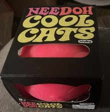 Schylling NeeDoh Cool Cats Squishy Squeeze Toy, Pink, Ages 3-5