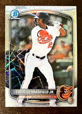 2025 Bowman Chrome Draft Enrique Bradfield Jr. Laser Refractor BDC-198 Orioles