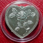 ROSE-Especially For You Art Round 1 oz.999 Heart-Shaped Silver w/Capsule