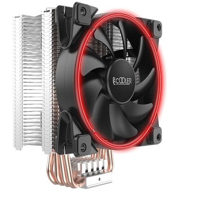Pccooler GI-X4 V2 CPU-Kühler in Rot - Kühlset - 12 cm - 1000 RPM - 1800 RPM - 26