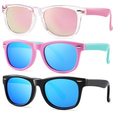 Pro Acme Kids Polarized Sunglasses Flexible Tpee Frame Shades For Toddler Girls