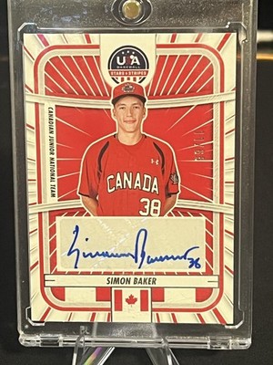 Simon Baker USA Stars & Stripes Auto /65 CAN-SB autograph Canada