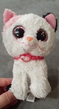 Ty Beanie Boo Muffin the Kitten With Pink Glitter Eyes 6" Big Eye Plush 2014