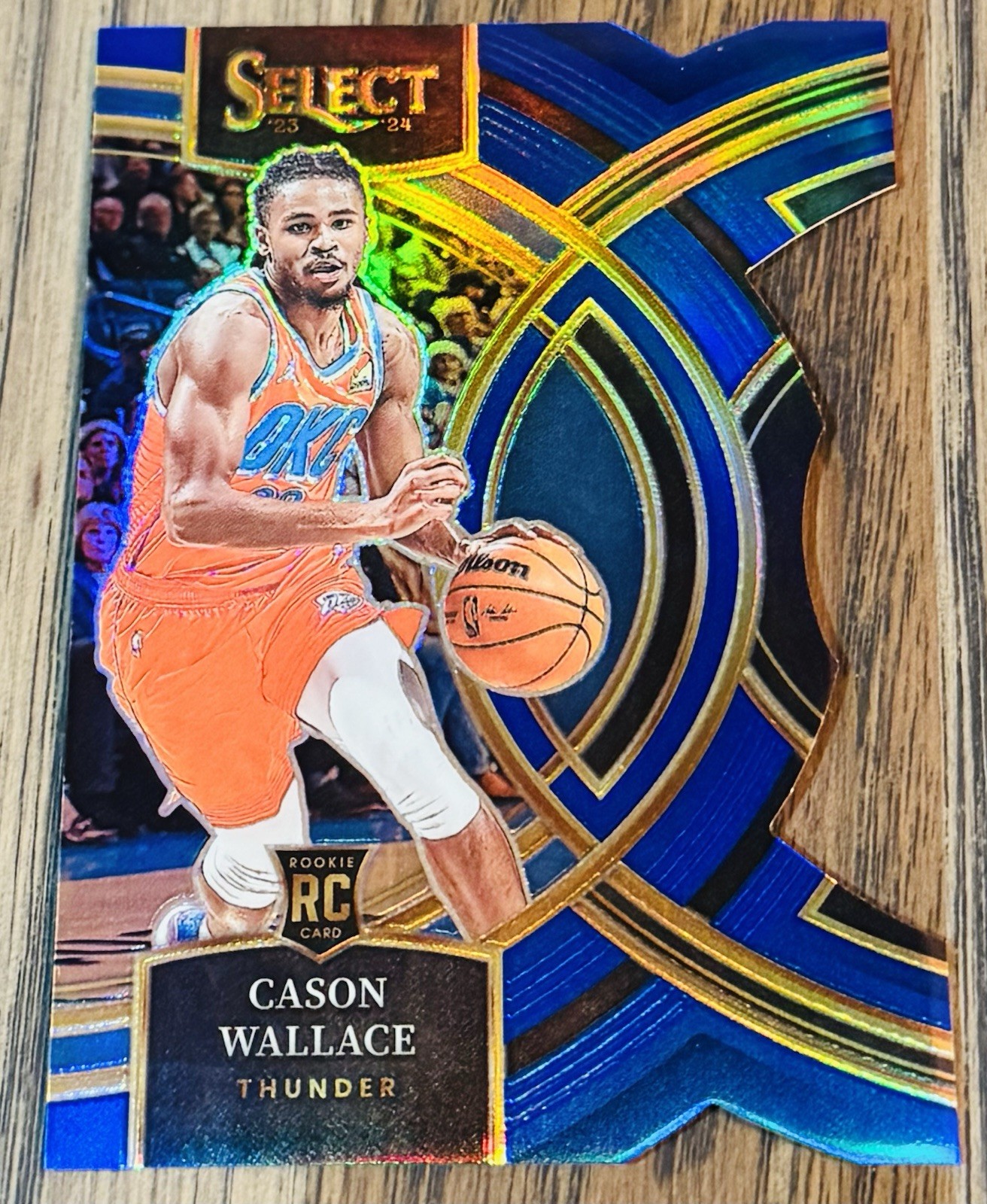 Cason Wallace 2023-24 Panini Select /249 Premier Blue RC Die Cut Prizm #103