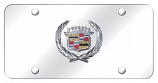 New Cadillac 3d Chrome Logo On Mirror Chrome License Plate Official Licensed New Cadillac 3d Chrome Logo On Mirror Chrome License Plate Official Licensed