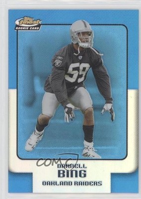 2006 Topps Finest Blue Refractor 15/299 Darnell Bing #101 Rookie RC uk5