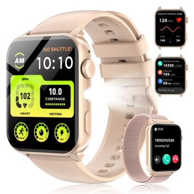 Bluetooth Smart Watch Make Call Fitness Tracker Blood Pressure Oxygen Heart Rate