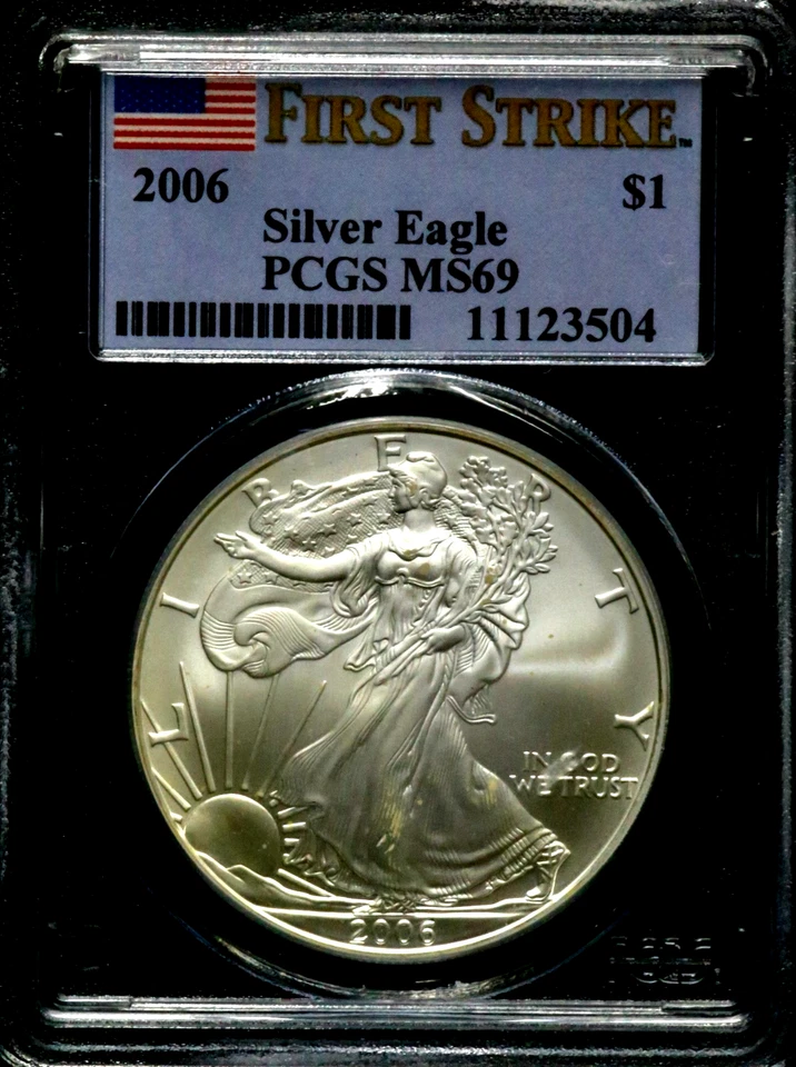 2005-2008 $1 American Silver Eagle - PCGS Flag Label 4-Coin Set BS525 - Image 4 of 4