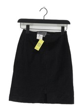 Versace Women's Midi Skirt W 26 in Black Checkered 100% Cotton Midi A-Line