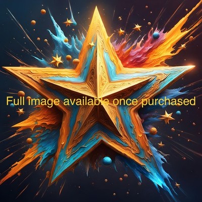 3D SUPER NOVA STAR | High Resolution Digital Wall Art Print | Download