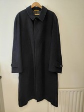 CROMBIE ST MOCHAEL CASHMERE Balmaccan COAT 46 Raglanärmel dunkelblau Overcoat