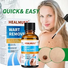 Wart Remover Liquid, Fast Acting to Remove Common and Plantar Warts, Flat Warts