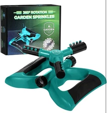 Joeys Sprinkler for Yard, Rotating Garden Sprinkler for Large Area Coverage, Law