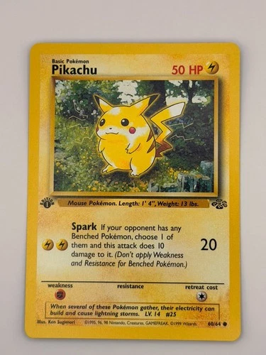 Pokémon Pikachu TCG Jungle Card 60/64 1st Edition Common