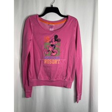 Disneyland Resort Mickey Mouse Pink Graphic Sweatshirt Pullover Top M