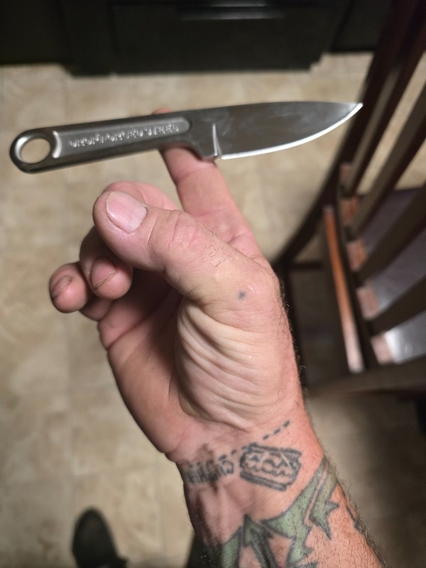 Ka-Bar Wrench Fixed Knife 3" Blade 425 Carbon Steel One Piece. Free Shipping.