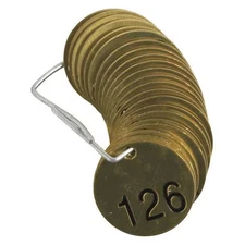 Brady 23205 Numbered Tag Set, 126 To 150, 25 Tags,  Pk25