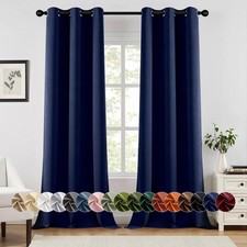 MIULEE Navy Blue Blackout Curtains for 40"W x 90"L Pack of 2 ,