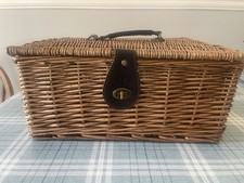 Medium M&S Wicker Hamper Basket 40x30x20cm Approx