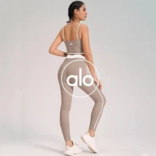 New Women's AIo Yoga suit set Sports vest top + Legging Gym Wear Size S-XL