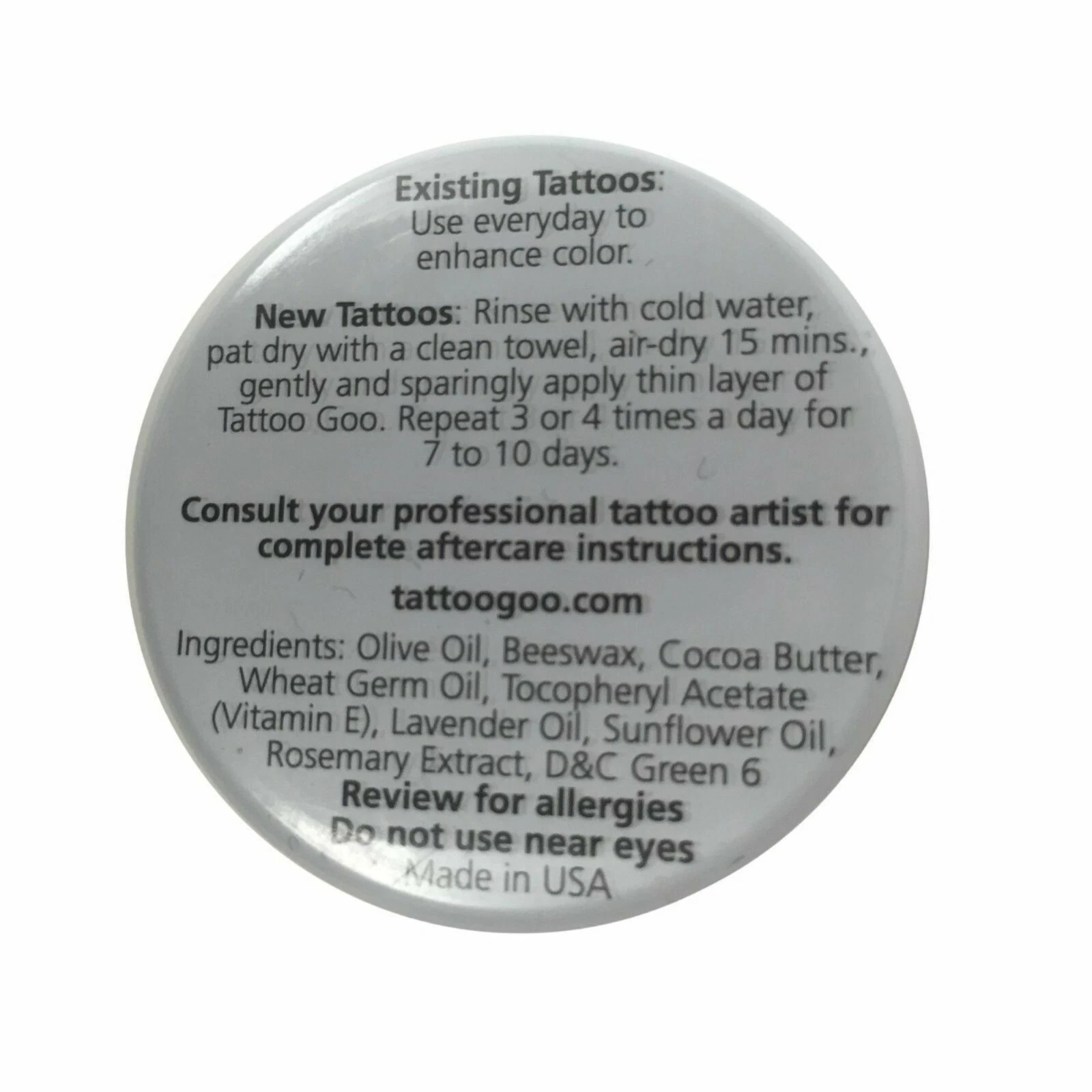 Tattoo Aftercare Ointment Goo Salve Tattoo 3pcs 9.3g (.33oz) Tin - product detail image 2