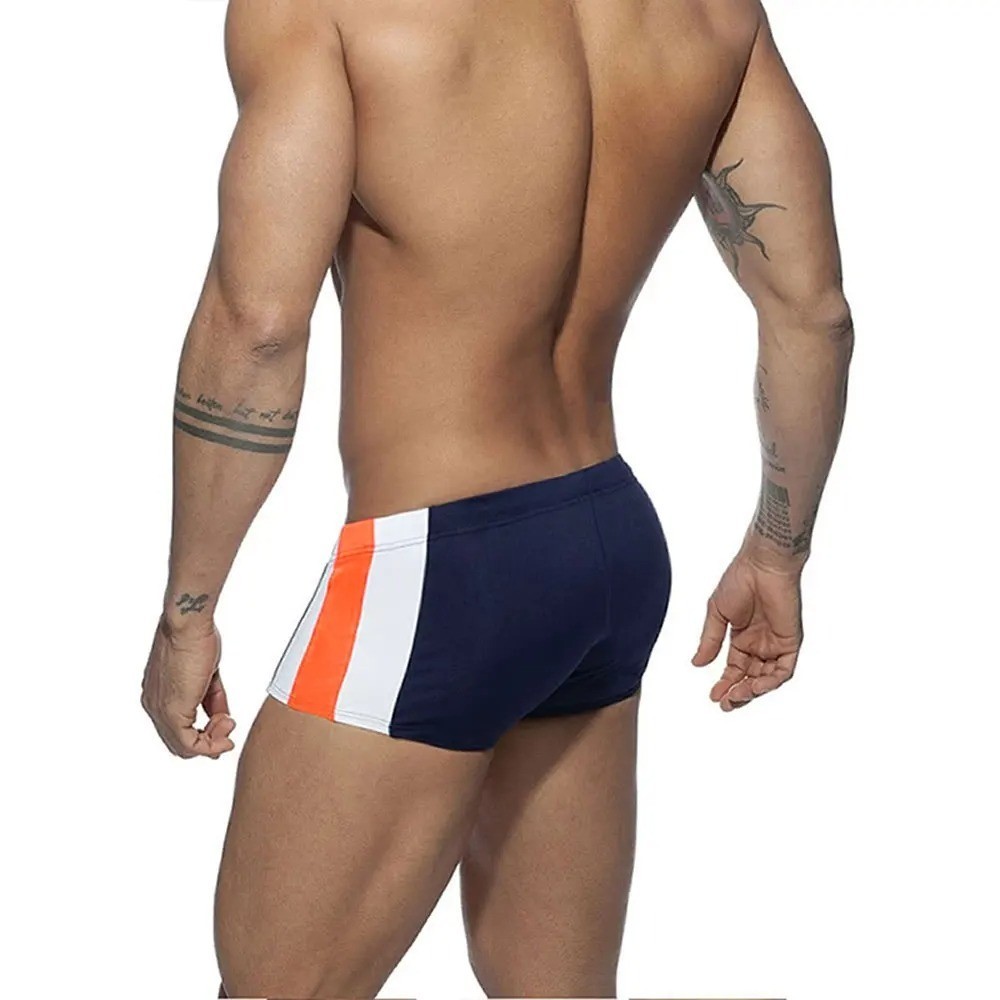 Men's Low Waist Swim Shorts Swimwear Quick Dry Swimming Trunks Boxer Briefs USA
