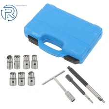 10Pcs Diesel Injector Seat Cleaner Tool Diesel Injector Seat Cutter Set Auto Set